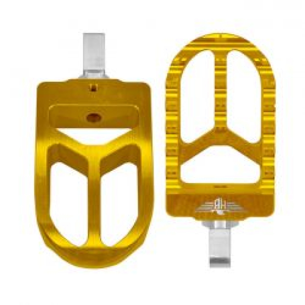 *4 DAYS EXTRA TRANSIT TIME* HeinzBikes, MX Soziusfußrasten V2. Gold